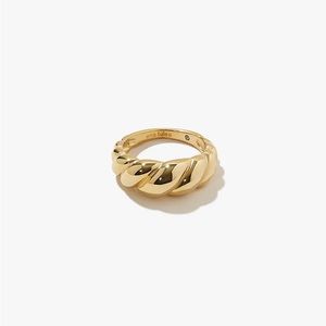 ANA LUISA Gold Twist Ring - Rope Twist Ring - SIZE 4
